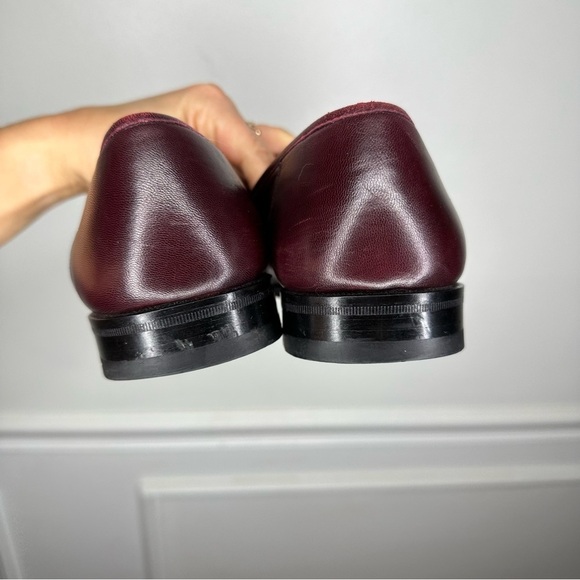 Magnanni Maroon Leather Slip On Tassel Loafers Mens 9 WIDE main image 9